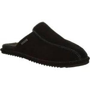 Bearpaw Pierre slippers black suede men’s‎ size 14 cozy house slippers winter